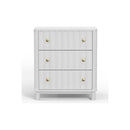Stapleton Three Drawer Small Chest, White Stapleton Three Drawer Small Chest, White