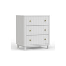 Stapleton Three Drawer Small Chest, White Stapleton Three Drawer Small Chest, White