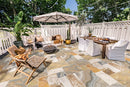 storm traonyx antique pattern brushed straight edge installed outdoor with  garden furniture and umbrella storm traonyx antique pattern brushed straight edge installed outdoor with  garden furniture and umbrella