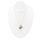 Taurus - Zodiac Green Malachite Golden Charm Necklace Taurus - Zodiac Green Malachite Golden Charm Necklace