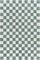 Timin Blue Gray Checkered Area Rug Timin Blue Gray Checkered Area Rug