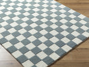Timin Blue Gray Checkered Area Rug Timin Blue Gray Checkered Area Rug