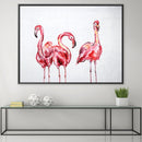 The Three Flamingos Oil Painting The Three Flamingos Oil Painting