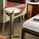 Marble Brass Painted Mini Coffee Table Marble Brass Painted Mini Coffee Table