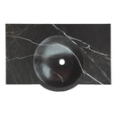 Toros Black Marble Rectangular Wall-mount Bathroom Sink (W)17" (L)30" (H)6" Toros Black Marble Rectangular Wall-mount Bathroom Sink (W)17" (L)30" (H)6"
