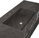 Toros Black Marble Rectangular Wall-mount Bathroom Sink (W)20" (L)48" (H)6" Toros Black Marble Rectangular Wall-mount Bathroom Sink (W)20" (L)48" (H)6"
