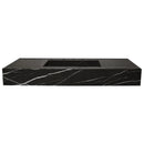 Toros Black Marble Rectangular Wall-mount Bathroom Sink (W)20" (L)48" (H)6" Toros Black Marble Rectangular Wall-mount Bathroom Sink (W)20" (L)48" (H)6"
