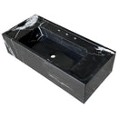 Toros Black Marble Rectangular Wall-mount Bathroom Sink (W)16" (L)36" (H)10" Toros Black Marble Rectangular Wall-mount Bathroom Sink (W)16" (L)36" (H)10"
