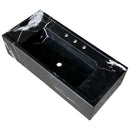 Toros Black Marble Rectangular Wall-mount Bathroom Sink (W)16" (L)36" (H)10" Toros Black Marble Rectangular Wall-mount Bathroom Sink (W)16" (L)36" (H)10"