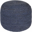 Gail Navy Jute Knitted Pouf Gail Navy Jute Knitted Pouf