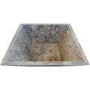 Silver Travertine Natural Stone Fire Pit Silver Travertine Natural Stone Fire Pit