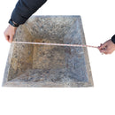 Silver Travertine Natural Stone Fire Pit Silver Travertine Natural Stone Fire Pit