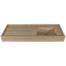 Troia Beige Travertine Rectangular Wall-mount Bathroom Sink (W)20" (L)54" (H)6" Troia Beige Travertine Rectangular Wall-mount Bathroom Sink (W)20" (L)54" (H)6"