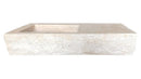 Troia Light Travertine Rustic Rectangular Wall-mount Bathroom Sink (W)16" (L)36" (H)10" Troia Light Travertine Rustic Rectangular Wall-mount Bathroom Sink (W)16" (L)36" (H)10"