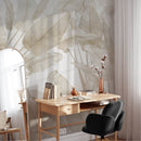 Neutral Toned Banana Leaf Wallpaper Mural Neutral Toned Banana Leaf Wallpaper Mural