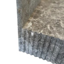 Tundra Gray Marble Rectangular Wall-mount Bathroom Sink with 6" Backsplash (W)16" (L)32" (H)10" Tundra Gray Marble Rectangular Wall-mount Bathroom Sink with 6" Backsplash (W)16" (L)32" (H)10"