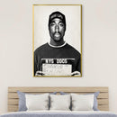Tupac Mugshot Black Canvas Tupac Mugshot Black Canvas