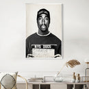 Tupac Mugshot Black Canvas Tupac Mugshot Black Canvas