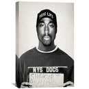 Tupac Mugshot Black Canvas Tupac Mugshot Black Canvas