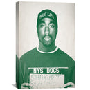 Tupac Mugshot Green Canvas Tupac Mugshot Green Canvas