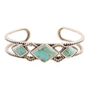 Blue Turquoise and Golden Cuff Bracelet Blue Turquoise and Golden Cuff Bracelet