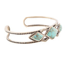 Blue Turquoise and Golden Cuff Bracelet Blue Turquoise and Golden Cuff Bracelet