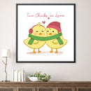 Two Chicks in Love Canvas Two Chicks in Love Canvas