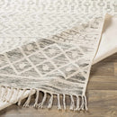Valyermo Beige Hand Woven Cotton Rug Valyermo Beige Hand Woven Cotton Rug