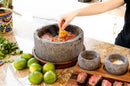 Volcanic Stone Molcajete "Chilmamolli" - 10-inch Volcanic Stone Bowl with Parota Wood Base, 50 Oz Capacity Volcanic Stone Molcajete "Chilmamolli" - 10-inch Volcanic Stone Bowl with Parota Wood Base, 50 Oz Capacity