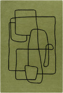 Vatsa Green Abstract Area Rug Vatsa Green Abstract Area Rug