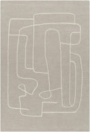 Vatsa Gray Abstract Area Rug Vatsa Gray Abstract Area Rug