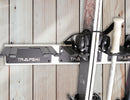 Wall Rack Holds Skis or Snowboard by Bindings, Yard Tools, Gear & Equipment - Made in the USA Wall Rack Holds Skis or Snowboard by Bindings, Yard Tools, Gear & Equipment - Made in the USA