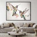 Watercolor Hummingbirds Canvas Watercolor Hummingbirds Canvas
