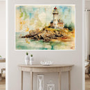 Watercolor Lighthouse Canvas Watercolor Lighthouse Canvas