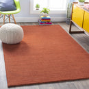 Brockton Solid Orange Wool Rug Brockton Solid Orange Wool Rug