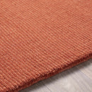Brockton Solid Orange Wool Rug Brockton Solid Orange Wool Rug
