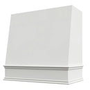 White Wood Range Hood With Angled Front and Decorative Trim - 30", 36", 42", 48", 54" and 60" Widths Available White Wood Range Hood With Angled Front and Decorative Trim - 30", 36", 42", 48", 54" and 60" Widths Available