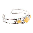 Yellow Agate and Sterling Silver Cuff Bracelet Yellow Agate and Sterling Silver Cuff Bracelet