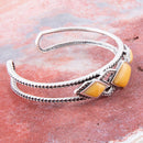 Yellow Agate and Sterling Silver Cuff Bracelet Yellow Agate and Sterling Silver Cuff Bracelet
