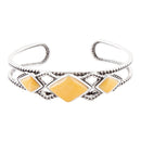 Yellow Agate and Sterling Silver Cuff Bracelet Yellow Agate and Sterling Silver Cuff Bracelet
