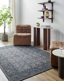 Yadid Black Wool Area Rug Yadid Black Wool Area Rug