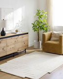 Yavor White Geometric Area Rug Yavor White Geometric Area Rug