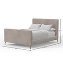 Zaldy Platform Bed, Light Grey Zaldy Platform Bed, Light Grey