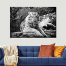 Textured White Tiger Wall Art Textured White Tiger Wall Art