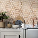 Chiaro Beige Travertine Diamond Mosaic Floor and Wall Tile  (10 sqft per box) Chiaro Beige Travertine Diamond Mosaic Floor and Wall Tile  (10 sqft per box)