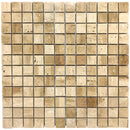 Patara 12" x 12" Honed Travertine Mesh-Mounted Mosaic Tile Product shot on white background SKU-HS1x1MOSHF Patara 12" x 12" Honed Travertine Mesh-Mounted Mosaic Tile Product shot on white background SKU-HS1x1MOSHF