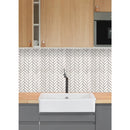 Vanilla Beige 1"x3" Herringbone on 12" x 12" Mesh Mosaic Tile Vanilla Beige 1"x3" Herringbone on 12" x 12" Mesh Mosaic Tile