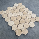 Patara Hexagon 12" x 12" Honed Travertine Mesh-Mounted Mosaic Tile Patara Hexagon 12" x 12" Honed Travertine Mesh-Mounted Mosaic Tile