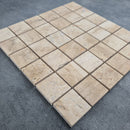 Patara 12" x 12" Honed Travertine Mesh-Mounted Mosaic Tile Patara 12" x 12" Honed Travertine Mesh-Mounted Mosaic Tile