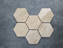 Patara Hexagon 12" x 12" Honed Travertine Mesh-Mounted Mosaic Tile Patara Hexagon 12" x 12" Honed Travertine Mesh-Mounted Mosaic Tile